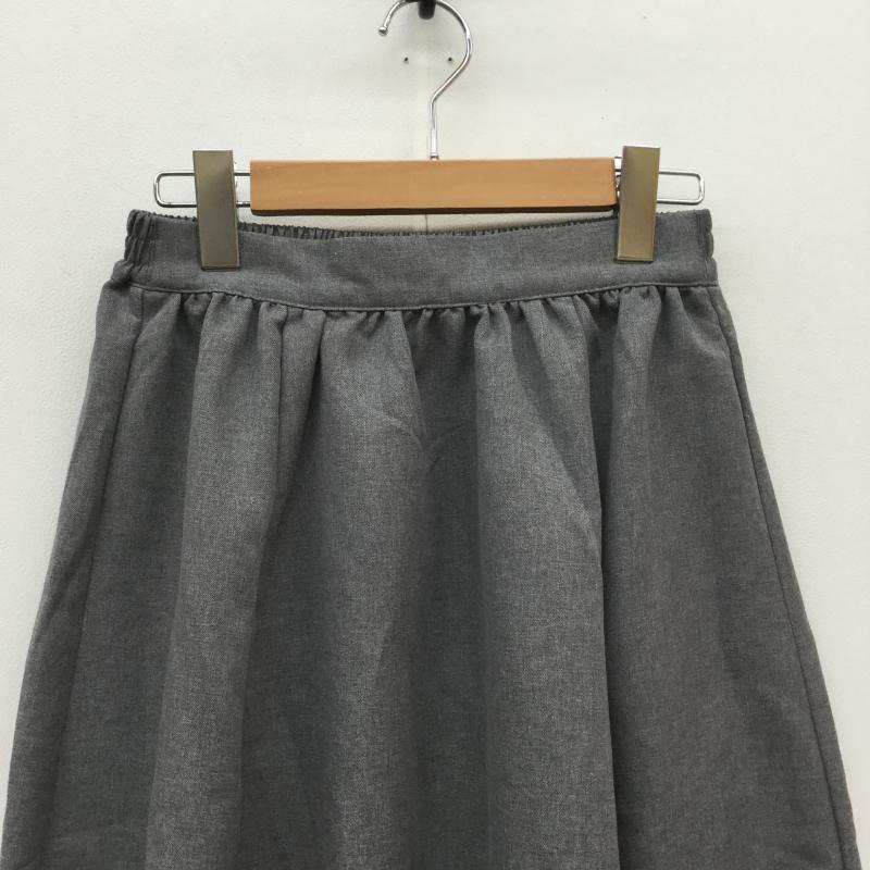 アースミュージックアンドエコロジー earth music&ecology スカート ひざ丈スカート FREE 無地 灰 / グレー /  レディース USED 古着 中古 10035915