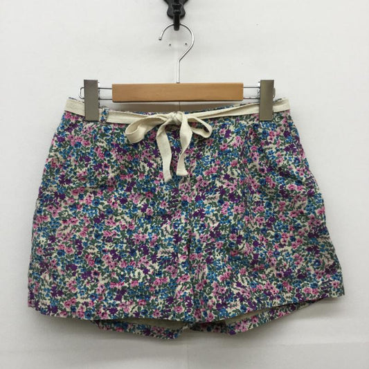ビームス BEAMS パンツ ショートパンツ 花柄 ベージュ / ベージュ / X 青 / ブルー / X 桃 / ピンク / X 緑 / グリーン /  レディース USED 古着 中古 10035919