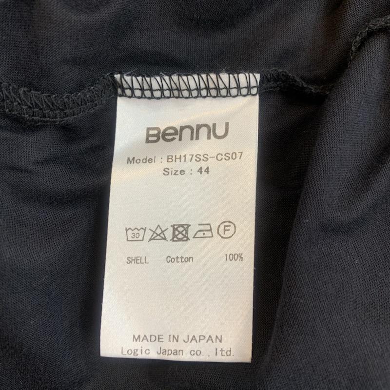 ウ゛ェンヌ Bennu Tシャツ 半袖 無地 44 無地 黒 / ブラック /  メンズ USED 古着 中古 10036033