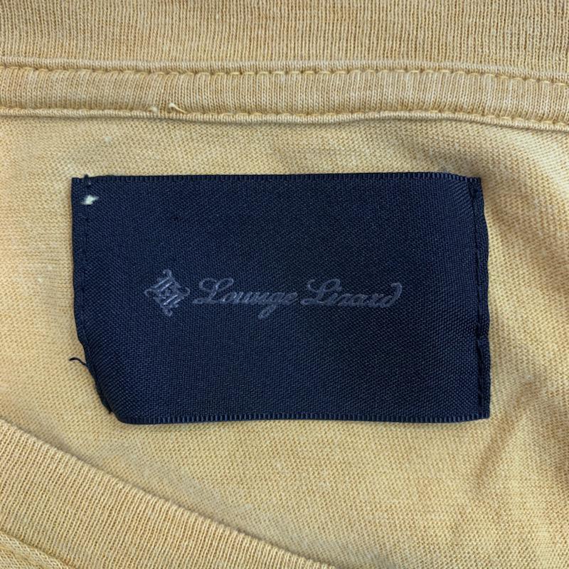 ラウンジリザード LOUNGE LIZARD Tシャツ 半袖 Tシャツ Vネック 3 ロゴ、文字 マスタード / マスタード /  メンズ USED 古着 中古 10036043