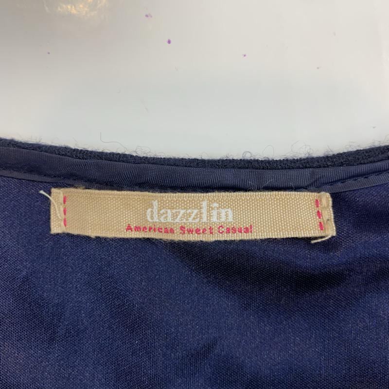 ダズリン dazzlin ワンピース ミニスカート M 無地 紺 / ネイビー /  レディース USED 古着 中古 10036258
