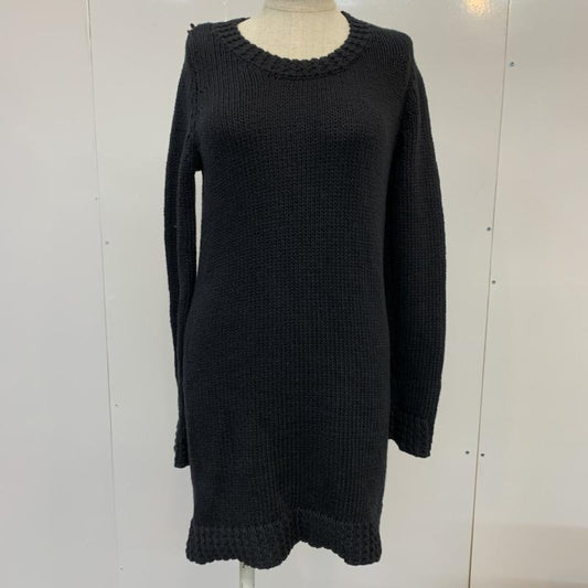 マーキュリーデュオ MERCURYDUO ワンピース ミニスカート 長袖 無地 ニット FREE 無地 黒 / ブラック /  レディース USED 古着 中古 10036316