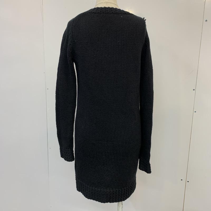 マーキュリーデュオ MERCURYDUO ワンピース ミニスカート 長袖 無地 ニット FREE 無地 黒 / ブラック /  レディース USED 古着 中古 10036316