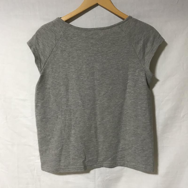 アントマリーズ Aunt Marie's カットソー 半袖 ビジュー　パール FREE 無地 灰 / グレー /  レディース USED 古着 中古 10036416