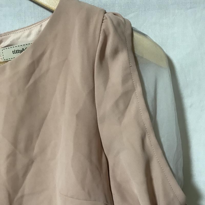 ティティーアンドコー titty&Co. ワンピース ひざ丈スカート S 無地 桃 / ピンク /  レディース USED 古着 中古 10036417