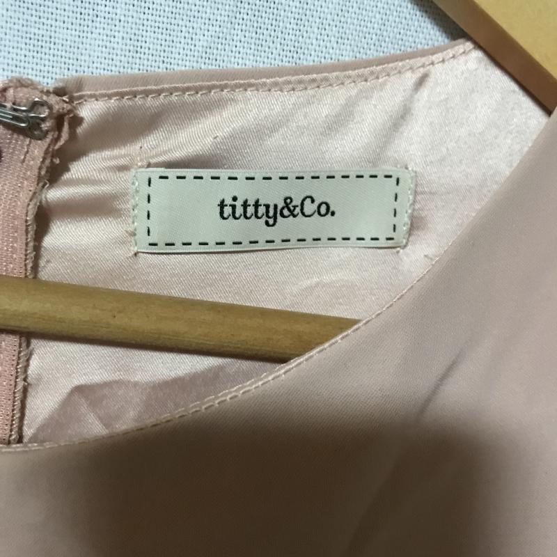 ティティーアンドコー titty&Co. ワンピース ひざ丈スカート S 無地 桃 / ピンク /  レディース USED 古着 中古 10036417