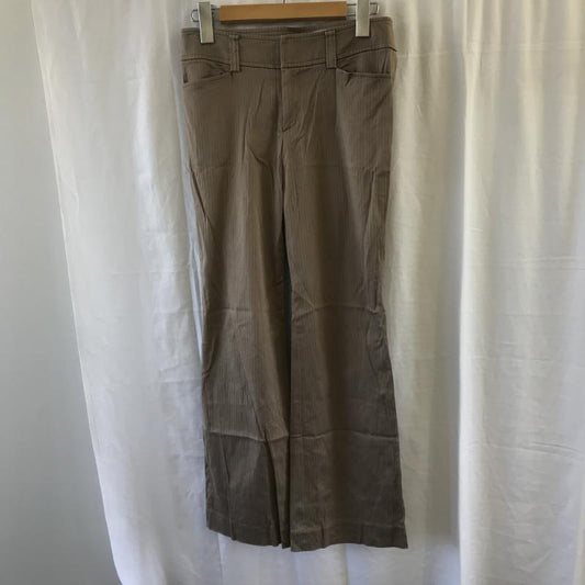 クミキョク KUMIKYOKU パンツ スラックス S ストライプ 茶 / ブラウン /  レディース USED 古着 中古 10036513