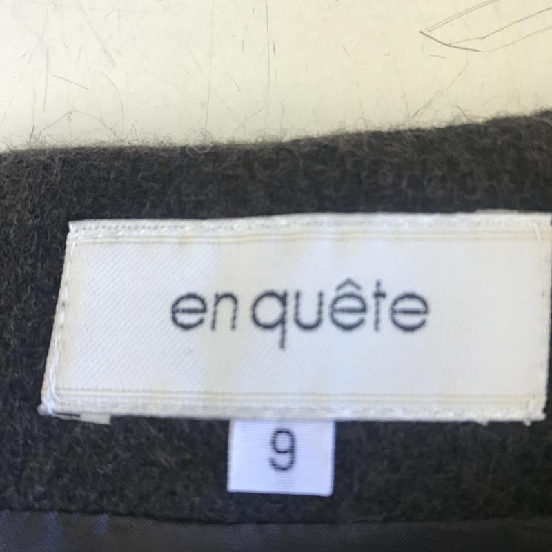 アンケート en quete ワンピース ひざ丈スカート 無地 茶 / ブラウン /  レディース USED 古着 中古 10036517