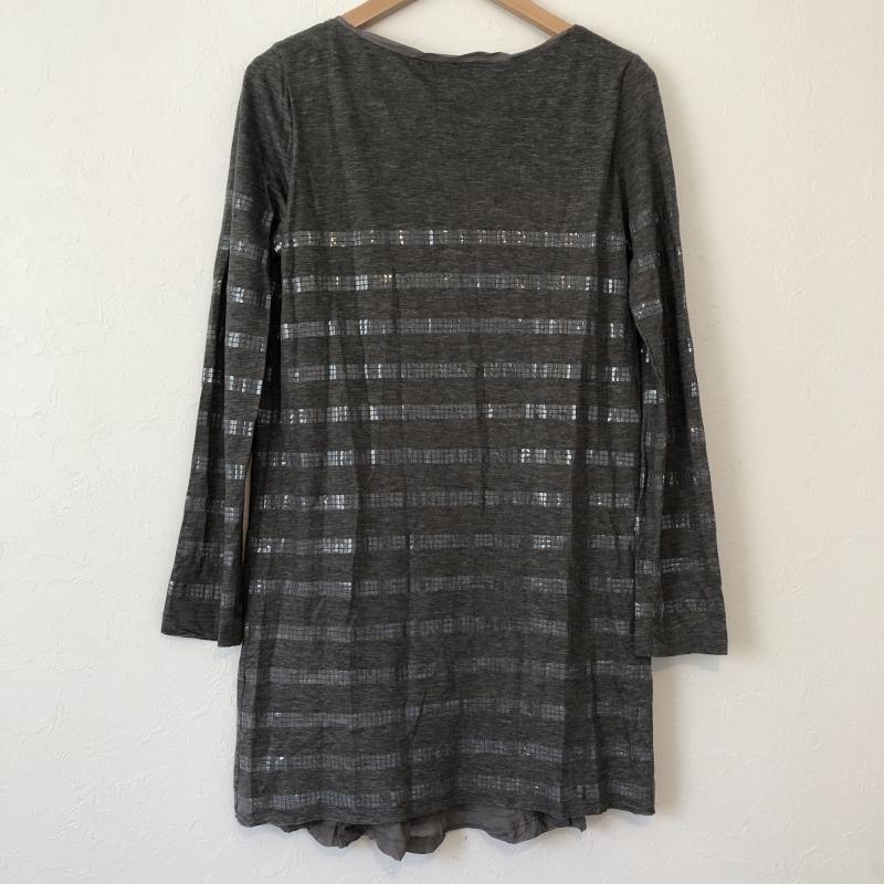 サカイ ラック sacai luck ワンピース ミニスカート カットソーワンピース　リネン混 2 無地 X  灰 / グレー /  レディース USED 古着 中古 10036529