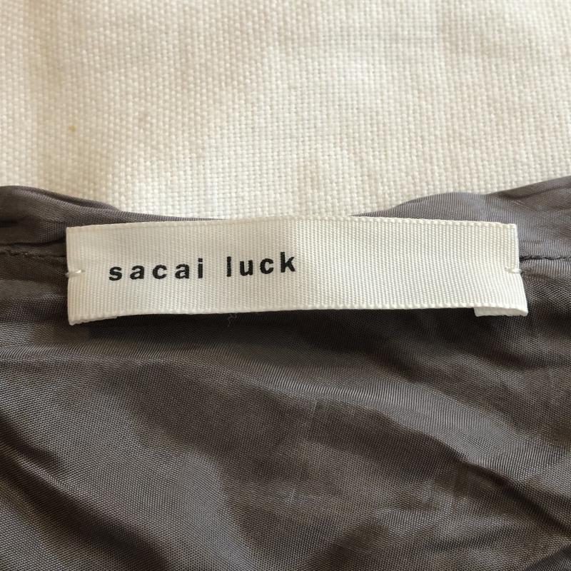サカイ ラック sacai luck ワンピース ミニスカート カットソーワンピース　リネン混 2 無地 X  灰 / グレー /  レディース USED 古着 中古 10036529