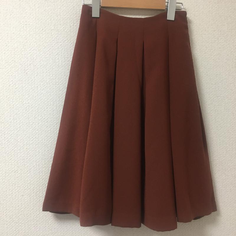 ユニクロ UNIQLO スカート ひざ丈スカート ギャザースカート S 無地 えんじ / ワインレッド /  レディース USED 古着 中古 10036543