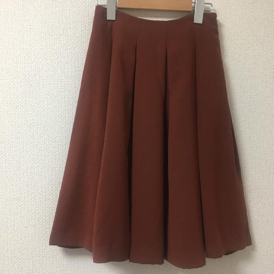 ユニクロ UNIQLO スカート ひざ丈スカート ギャザースカート S 無地 えんじ / ワインレッド /  レディース USED 古着 中古 10036543