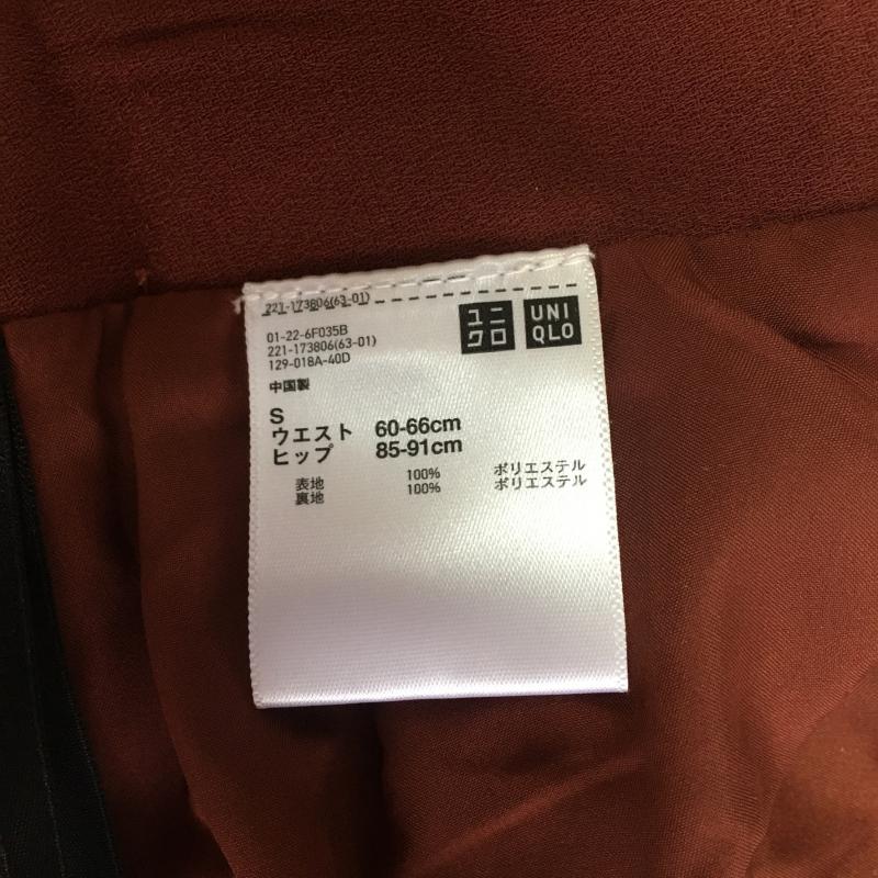 ユニクロ UNIQLO スカート ひざ丈スカート ギャザースカート S 無地 えんじ / ワインレッド /  レディース USED 古着 中古 10036543