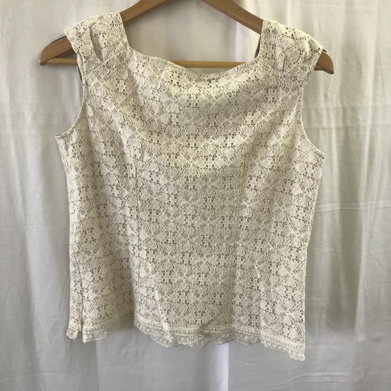 ユナイテッドアローズ UNITED ARROWS タンクトップ タンクトップ S レース柄 白 / ホワイト /  レディース USED 古着 中古 10036576