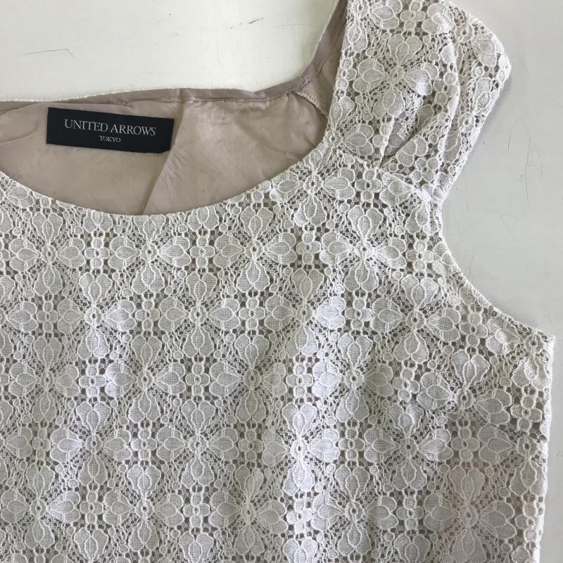 ユナイテッドアローズ UNITED ARROWS タンクトップ タンクトップ S レース柄 白 / ホワイト /  レディース USED 古着 中古 10036576