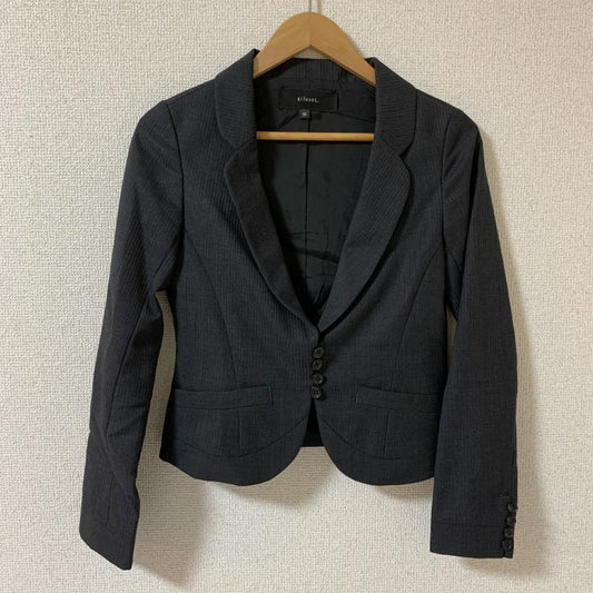 ジラソール gilasoL. ジャケット、上着 ジャケット、ブレザー ウール 36 ストライプ 灰 / グレー /  レディース USED 古着 中古 10036616