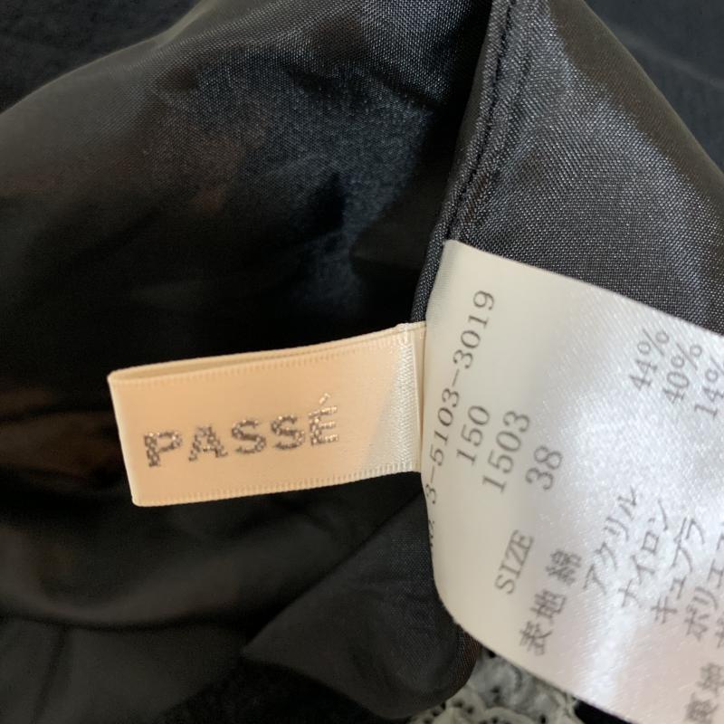 レッセパッセ LAISSE PASSE スカート ミニスカート ツイード/レース 38 無地 黒 / ブラック /  レディース USED 古着 中古 10036625