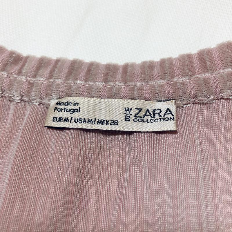 ザラ ZARA カットソー 半袖 M 無地 グレージュ / グレージュ /  レディース USED 古着 中古 10036700