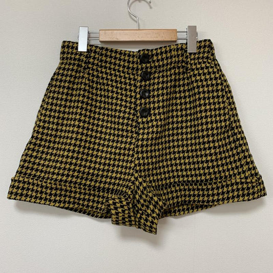 ザラティーアールエフ ZARA TRF パンツ ショートパンツ L 千鳥格子 黒 / ブラック / X 黄 / イエロー /  レディース USED 古着 中古 10036764