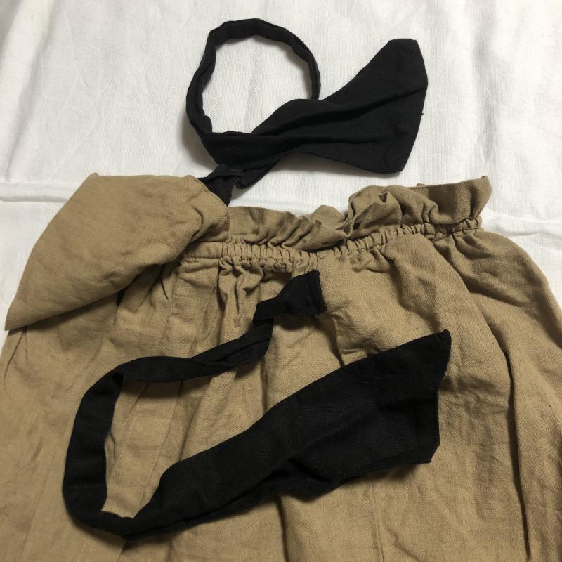 ザラベーシック ZARA BASIC スカート ひざ丈スカート リネン混 XS 無地 黒 / ブラック / X 茶 / ブラウン /  レディース USED 古着 中古 10036766