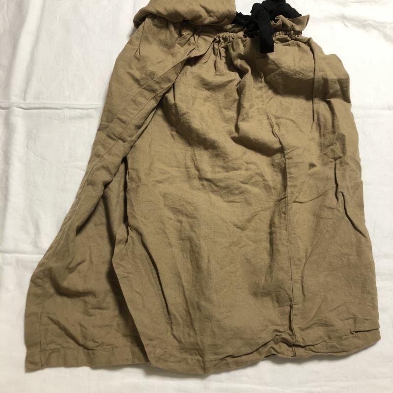 ザラベーシック ZARA BASIC スカート ひざ丈スカート リネン混 XS 無地 黒 / ブラック / X 茶 / ブラウン /  レディース USED 古着 中古 10036766