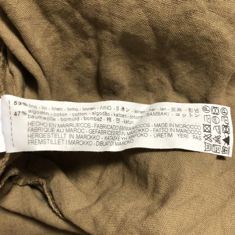 ザラベーシック ZARA BASIC スカート ひざ丈スカート リネン混 XS 無地 黒 / ブラック / X 茶 / ブラウン /  レディース USED 古着 中古 10036766