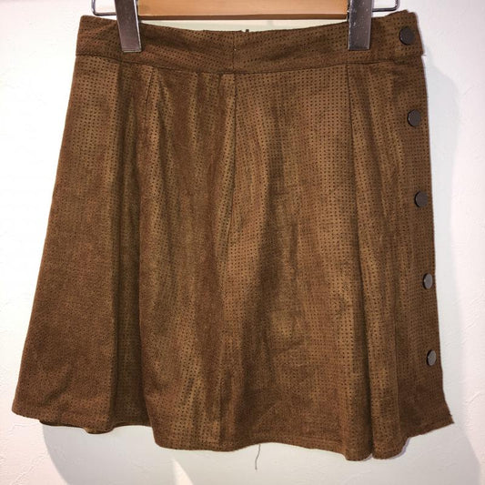 ザラベーシック ZARA BASIC スカート ミニスカート XS 無地 茶 / ブラウン /  レディース USED 古着 中古 10036777