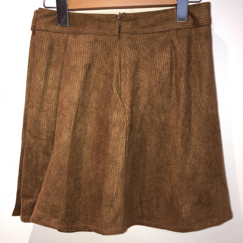 ザラベーシック ZARA BASIC スカート ミニスカート XS 無地 茶 / ブラウン /  レディース USED 古着 中古 10036777
