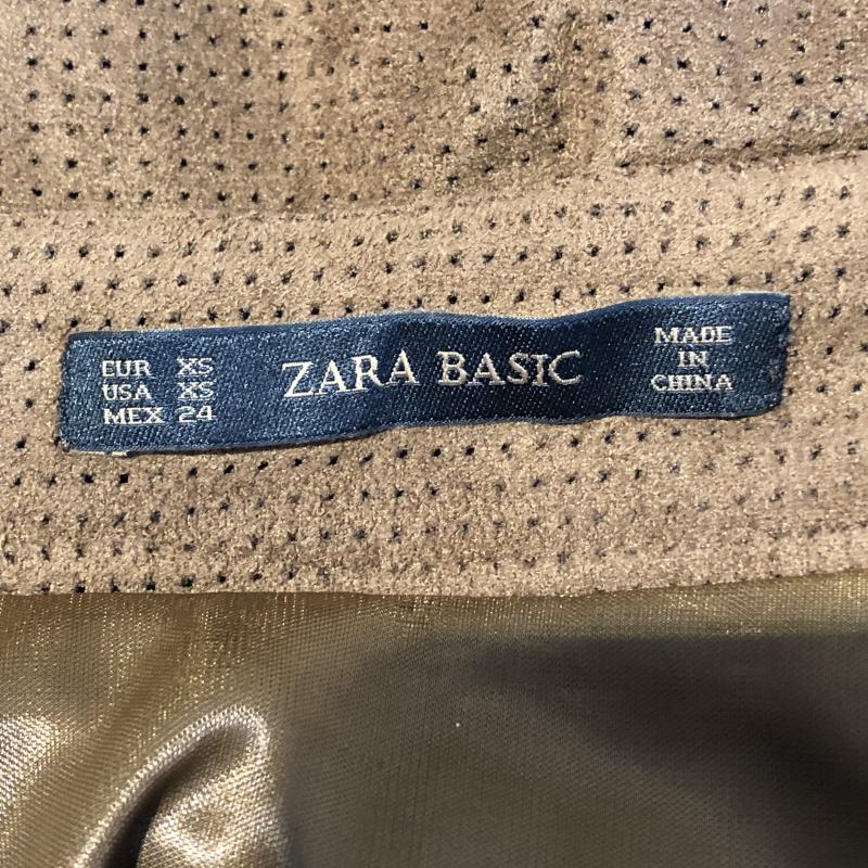 ザラベーシック ZARA BASIC スカート ミニスカート XS 無地 茶 / ブラウン /  レディース USED 古着 中古 10036777