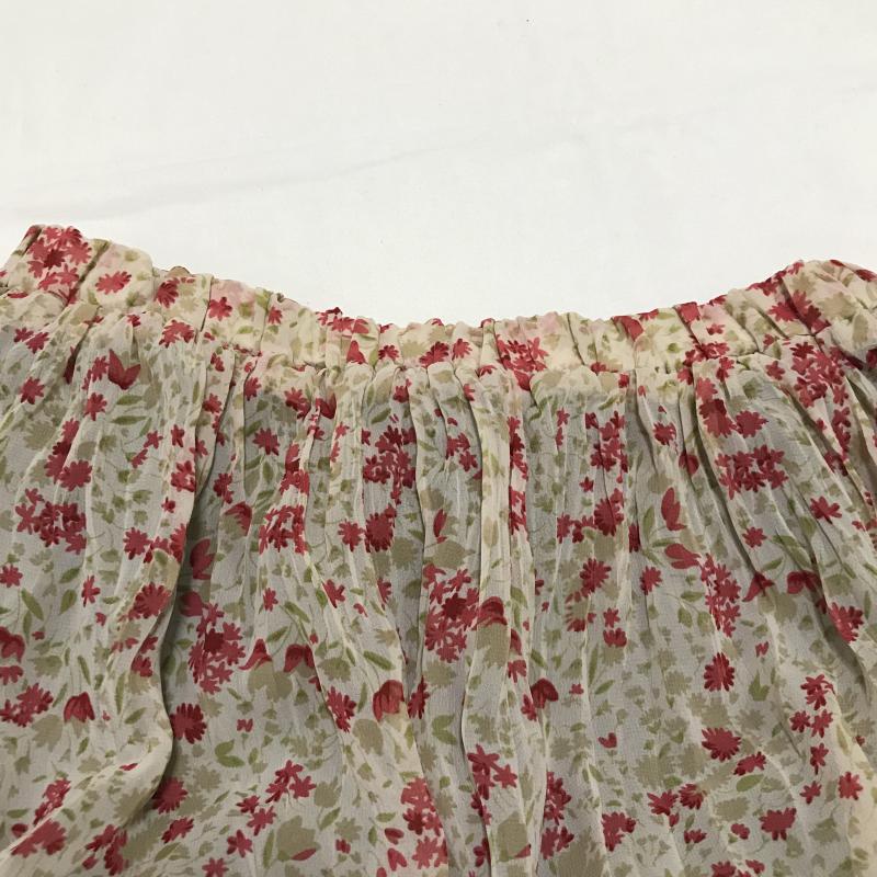 ジ エンポリアム THE EMPORIUM スカート ひざ丈スカート M 花柄 ベージュ / ベージュ / X カーキ / カーキ / X 赤 / レッド /  レディース USED 古着 中古 10036791
