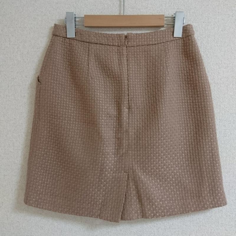 ロペピクニック ROPE' PICNIC スカート ひざ丈スカート ツィード 40 無地 茶 / ブラウン /  レディース USED 古着 中古 10036932
