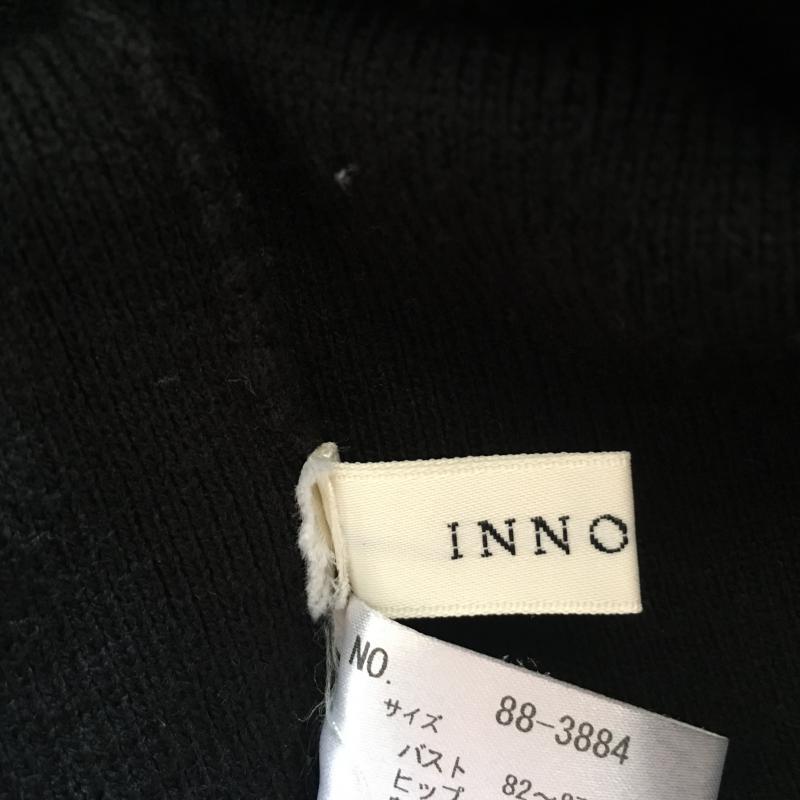 イノウェーブ innowave ワンピース ひざ丈スカート M 無地 黒 / ブラック /  レディース USED 古着 中古 10036971