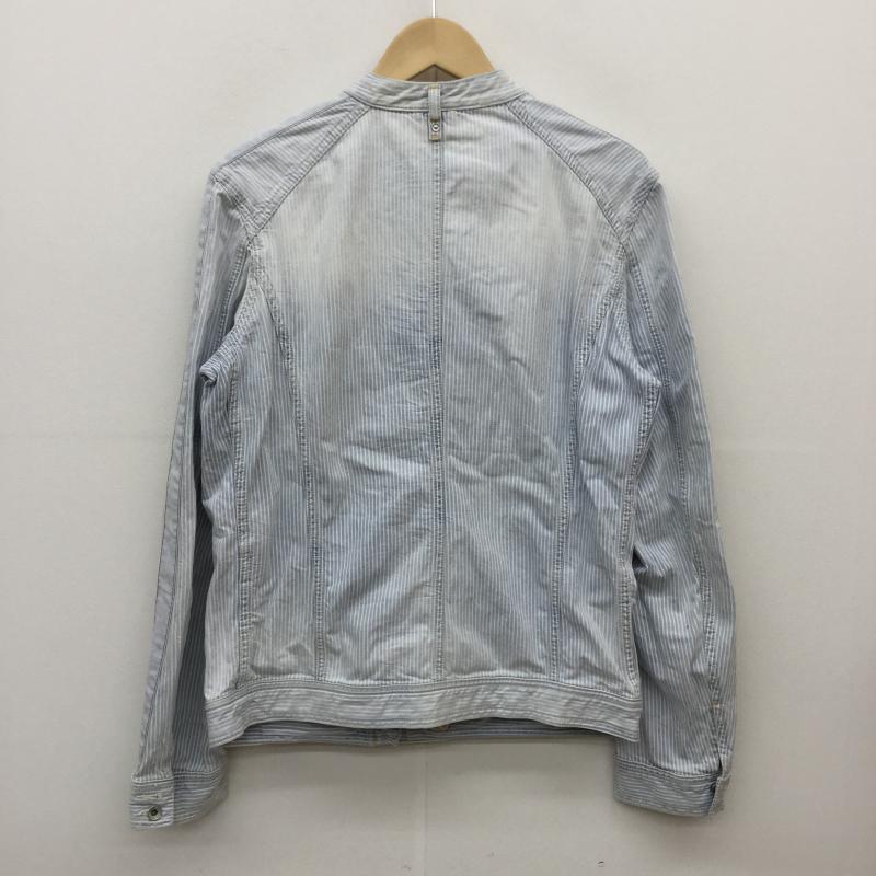 ディーゼル DIESEL ジャケット、上着 ジャケット、ブレザー M ストライプ 白 / ホワイト / X 水色 / ライトブルー /  メンズ USED 古着 中古 10037019