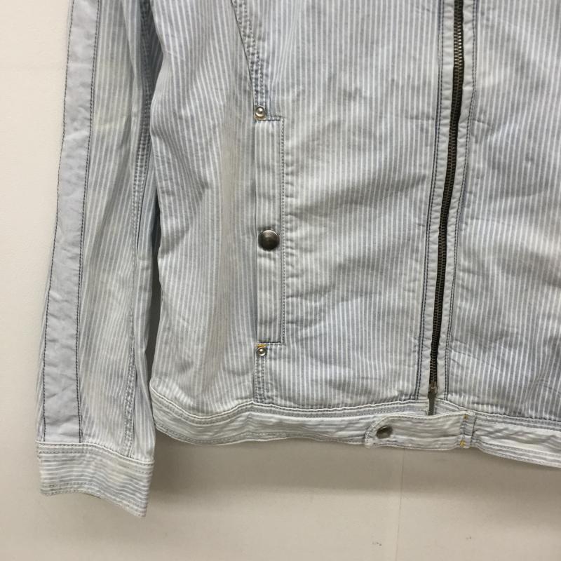 ディーゼル DIESEL ジャケット、上着 ジャケット、ブレザー M ストライプ 白 / ホワイト / X 水色 / ライトブルー /  メンズ USED 古着 中古 10037019