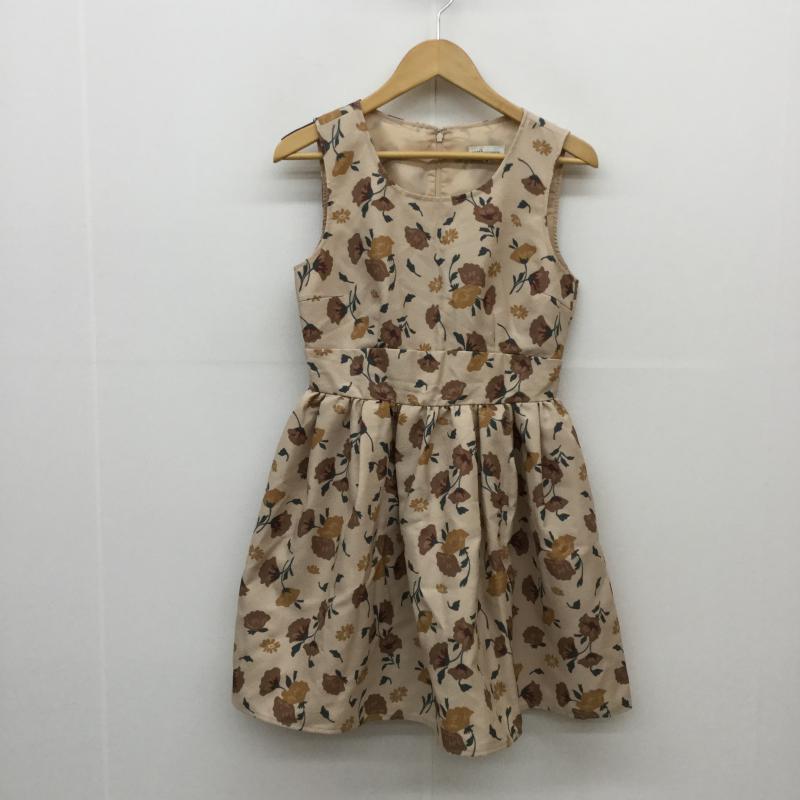 アースミュージックアンドエコロジー earth music&ecology ワンピース ひざ丈スカート S 総柄 桃 / ピンク /  レディース USED 古着 中古 10037337