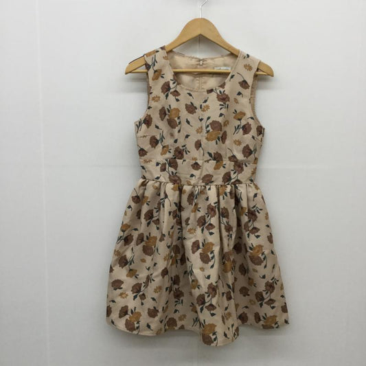アースミュージックアンドエコロジー earth music&ecology ワンピース ひざ丈スカート S 総柄 桃 / ピンク /  レディース USED 古着 中古 10037337