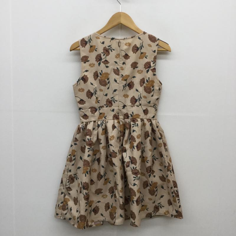 アースミュージックアンドエコロジー earth music&ecology ワンピース ひざ丈スカート S 総柄 桃 / ピンク /  レディース USED 古着 中古 10037337