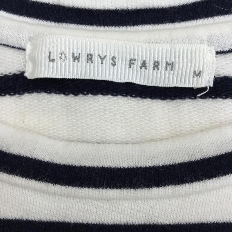 ローリーズファーム LOWRYS FARM カットソー 半袖 M ボーダー柄 白 / ホワイト / X 紺 / ネイビー /  レディース USED 古着 中古 10037452