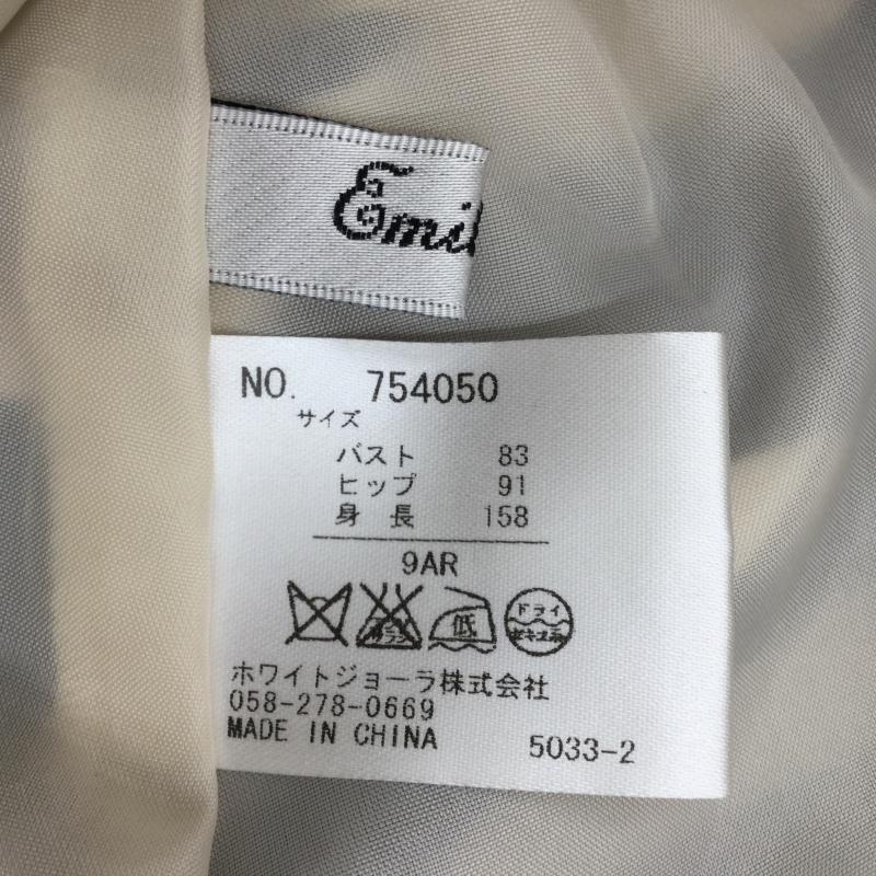 エミリアン EMILYAN ワンピース ひざ丈スカート ボーダー柄 白 / ホワイト / X 紺 / ネイビー /  レディース USED 古着 中古 10038166