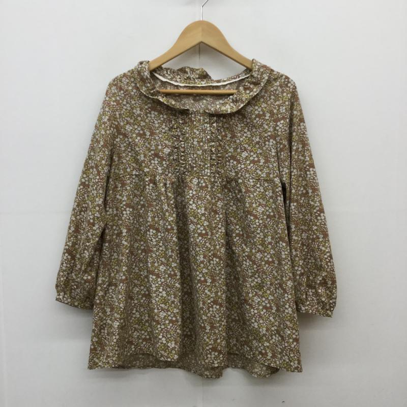 アースミュージックアンドエコロジー earth music&ecology カットソー 長袖 花柄 茶 / ブラウン /  レディース USED 古着 中古 10038340