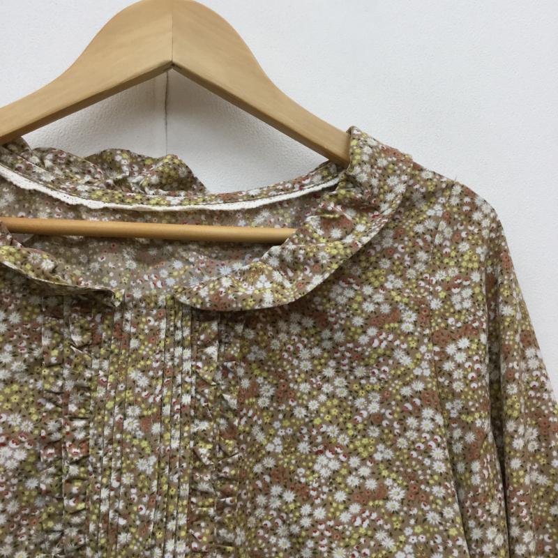 アースミュージックアンドエコロジー earth music&ecology カットソー 長袖 花柄 茶 / ブラウン /  レディース USED 古着 中古 10038340