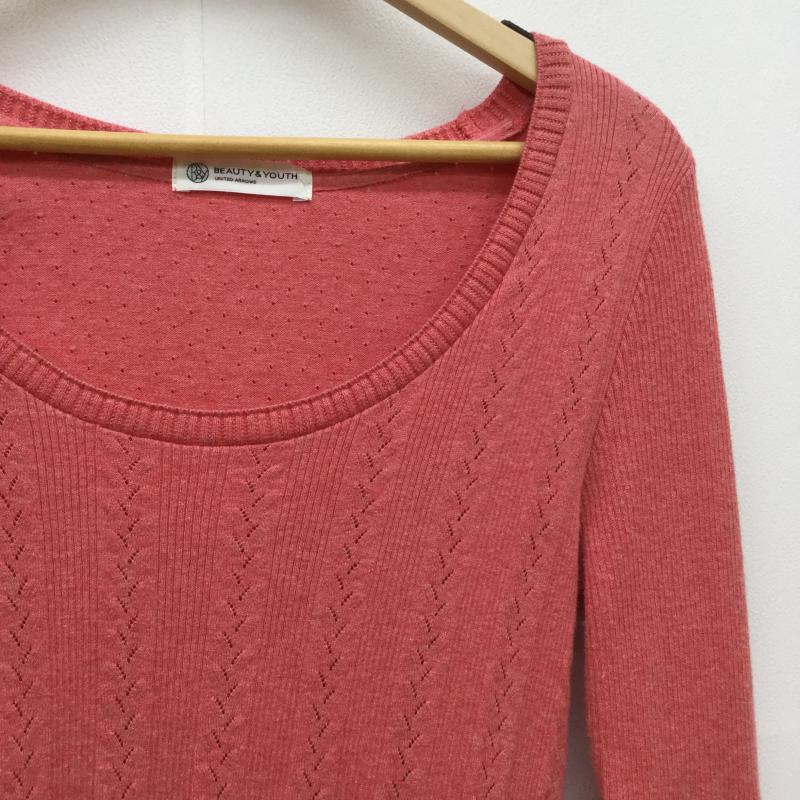 ビューティアンドユース BEAUTY&YOUTH カットソー 長袖  桃 / ピンク /  レディース USED 古着 中古 10038389