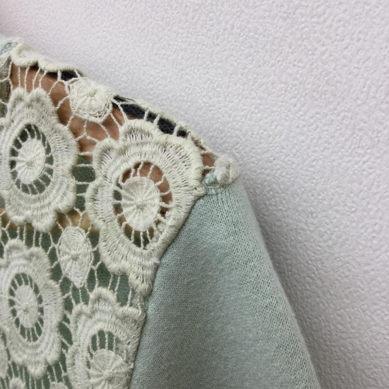 エモダ EMODA カットソー 長袖 FREE レース柄 緑 / グリーン /  レディース USED 古着 中古 10038406