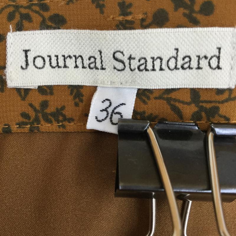 ジャーナルスタンダード JOURNAL STANDARD スカート ひざ丈スカート ベルト付き　プリーツスカート 36 総柄 橙 / オレンジ /  レディース USED 古着 中古 10038657