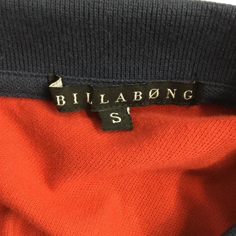 ビラボン BILLABONG ポロシャツ 半袖 S  赤 / レッド / X 紺 / ネイビー /  メンズ USED 古着 中古 10038684