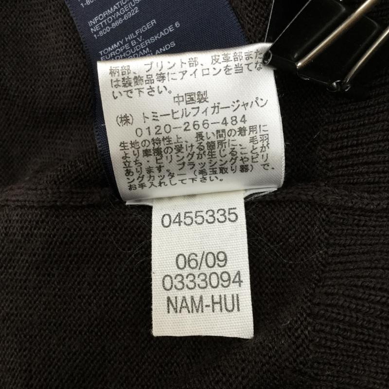 トミーヒルフィガー TOMMY HILFIGER カーディガン 長袖 M  茶 / ブラウン / X ベージュ / ベージュ /  メンズ USED 古着 中古 10038709