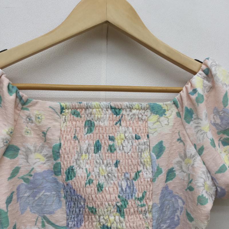ティティーアンドコー titty&Co. カットソー 半袖 FREE 花柄 桃 / ピンク /  レディース USED 古着 中古 10039245