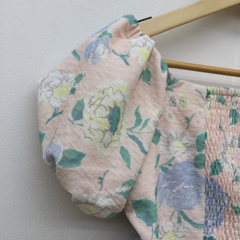 ティティーアンドコー titty&Co. カットソー 半袖 FREE 花柄 桃 / ピンク /  レディース USED 古着 中古 10039245