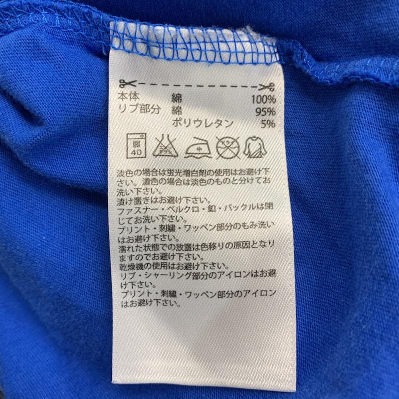 アディダス adidas Tシャツ 半袖 160cm プリント 青 / ブルー /  ボーイズ USED 古着 中古 10039267