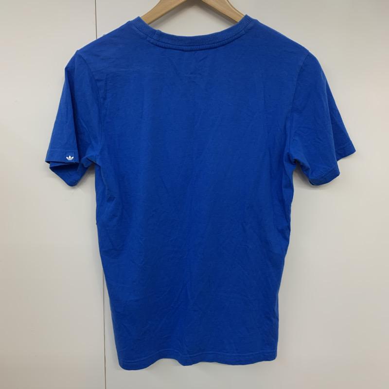 アディダス adidas Tシャツ 半袖 160cm プリント 青 / ブルー /  ボーイズ USED 古着 中古 10039267